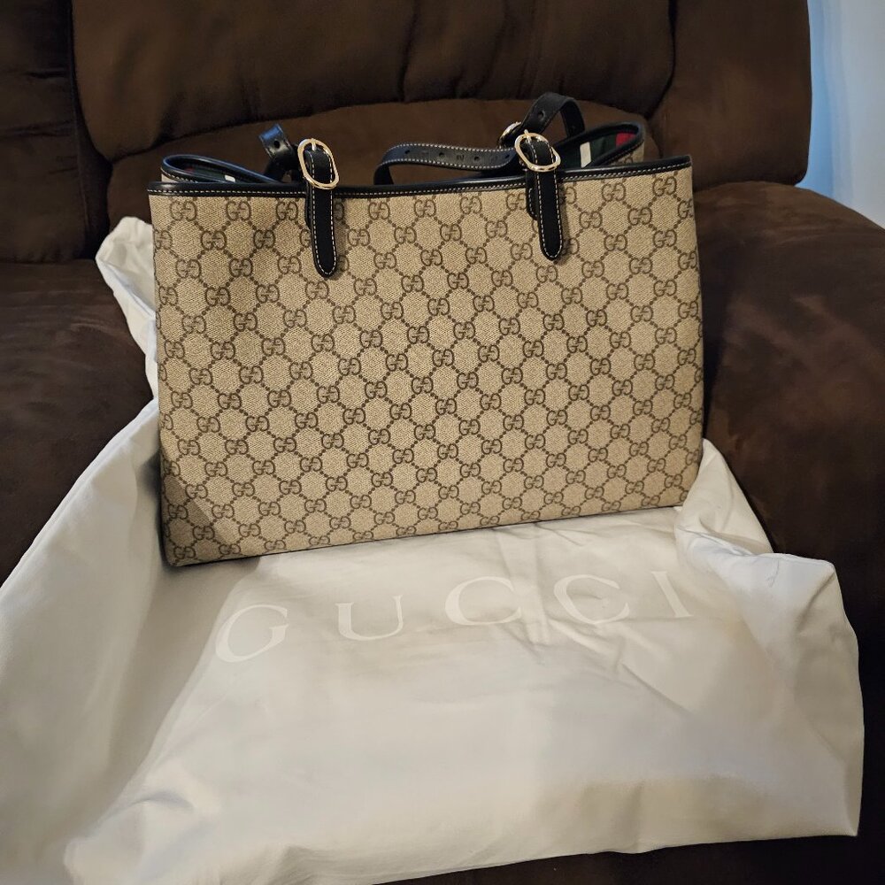 Gucci GG Emblem Large Tote